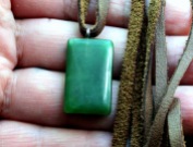 Nephrite Pendant Green Jade Necklace